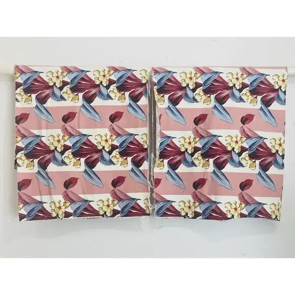 Pink Mauve Barkcloth Era Vintage Curtain Drape Upholstery Fabric Pieces 2 Magent - Picture 11 of 11